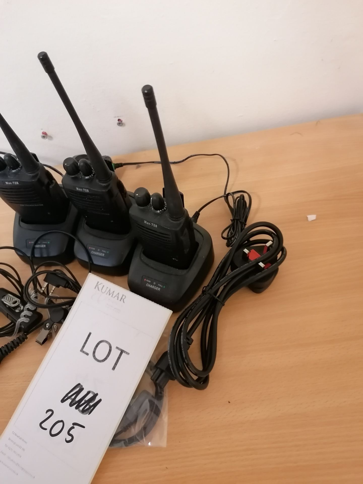 3 x max 728 fm 2 way walkie talkies - Image 3 of 3