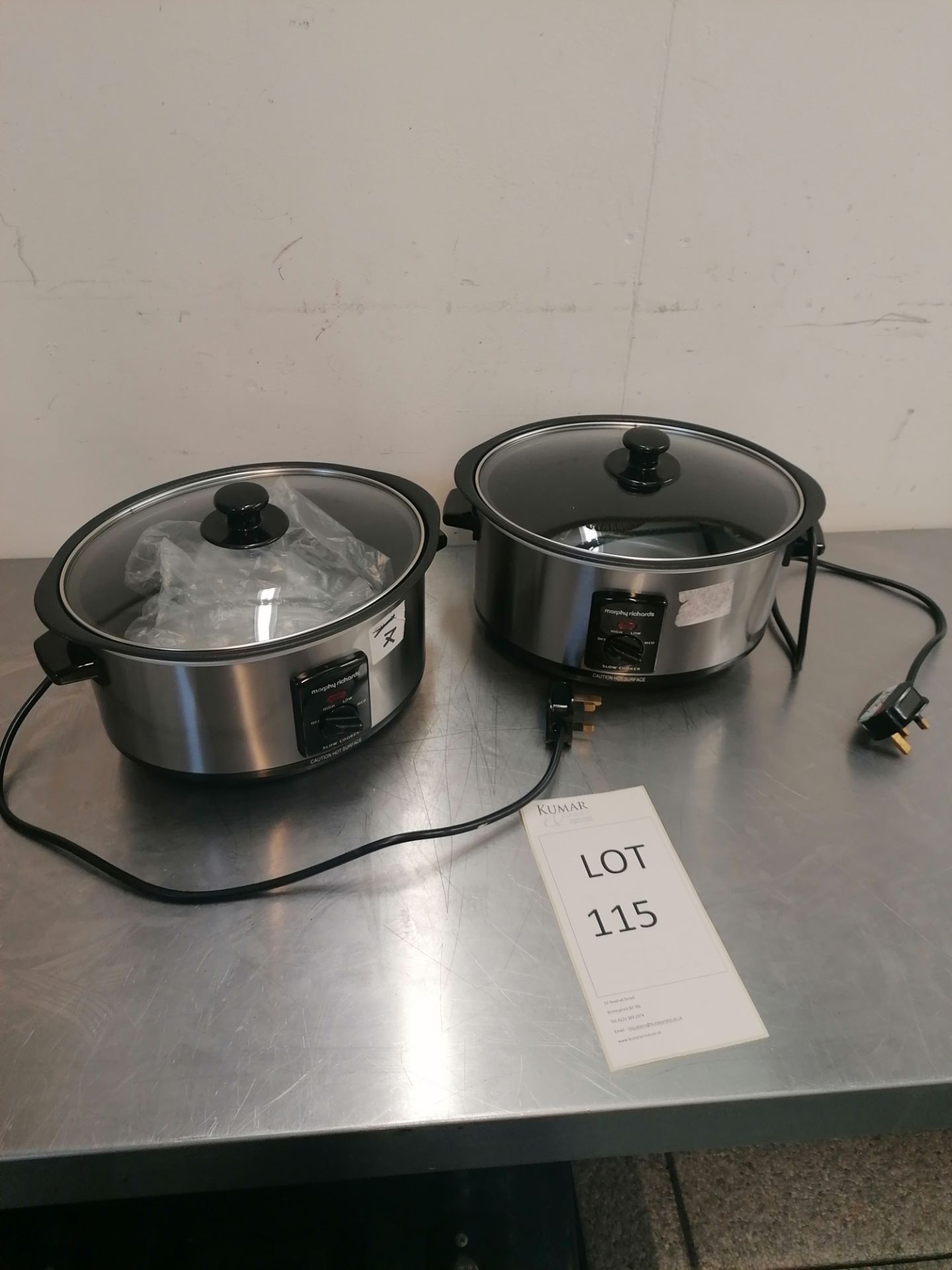 2 x Morphy richards 48701 slow cooker