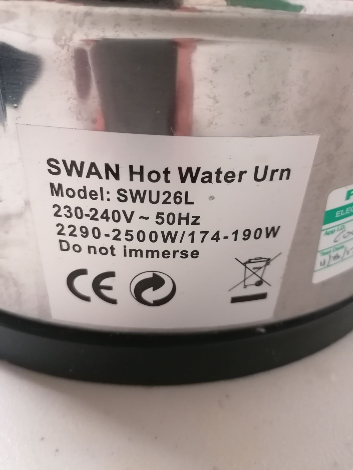 Swan swu26L hot water urn 25L - Image 5 of 5