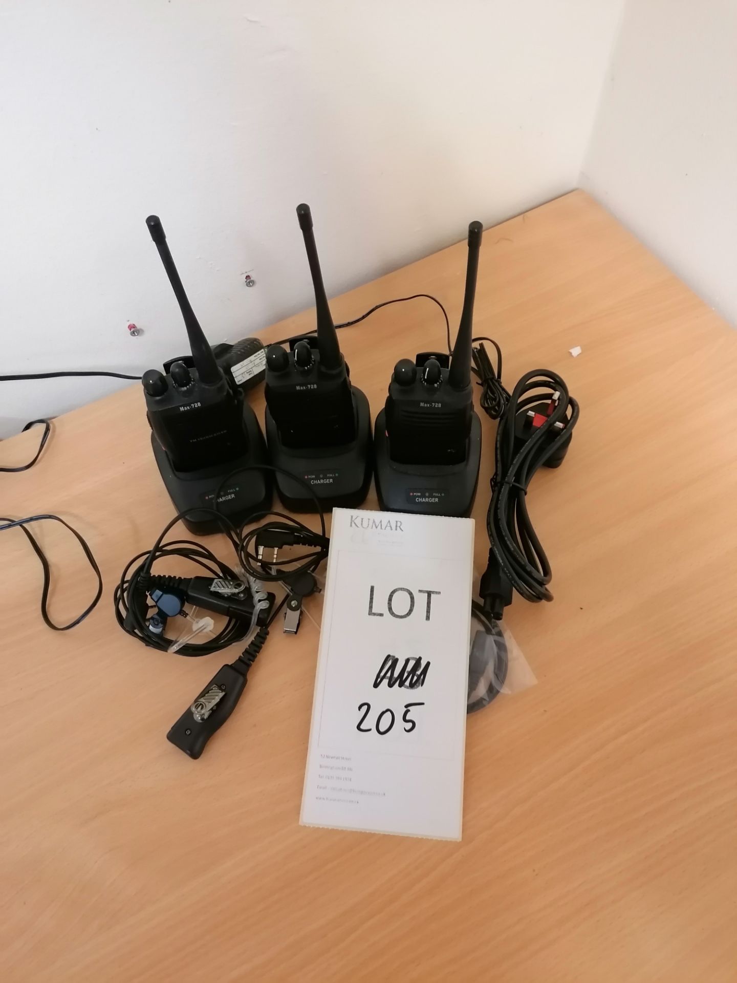 3 x max 728 fm 2 way walkie talkies