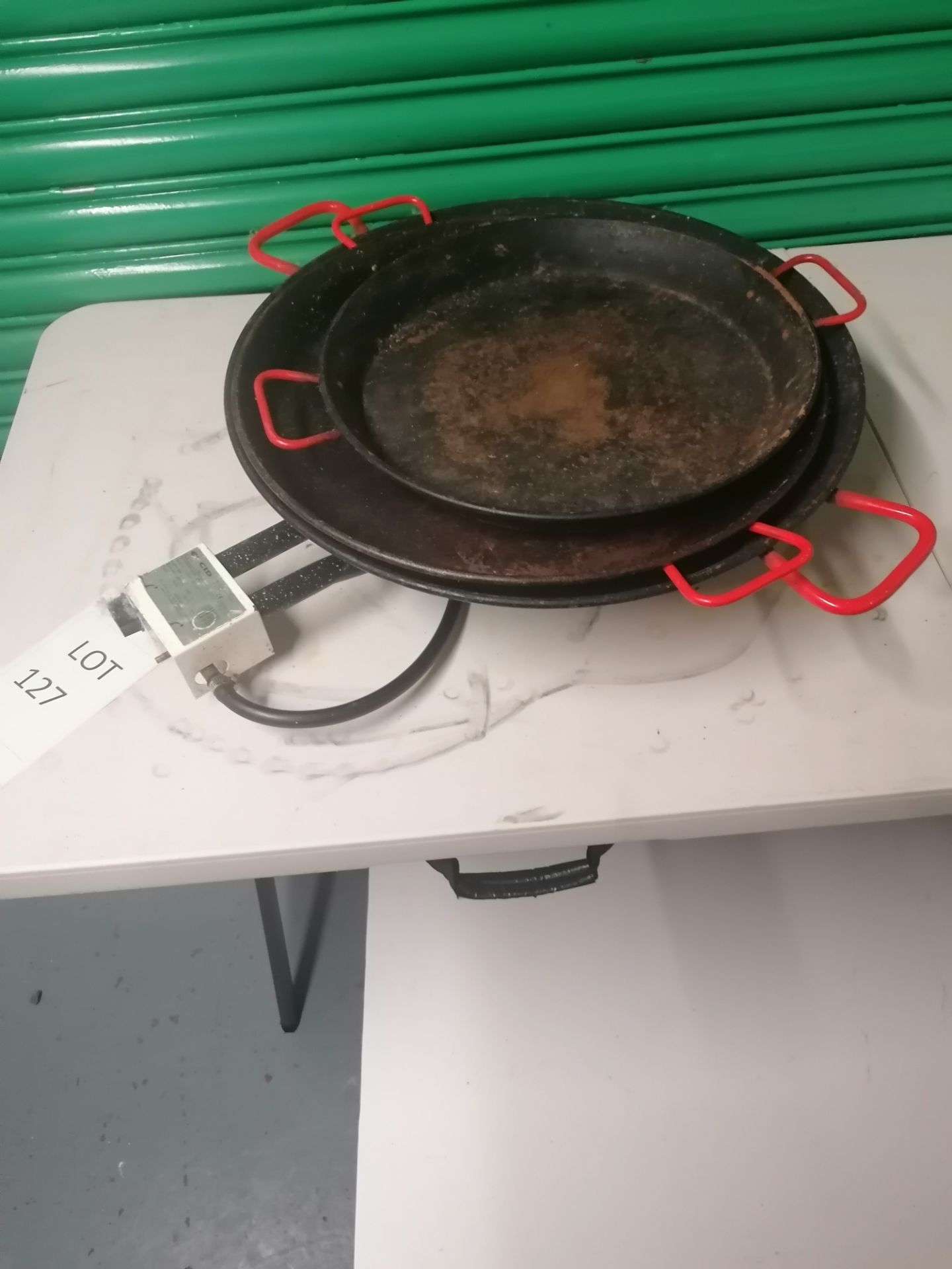 Gas burner and 3 x paella pans - Image 4 of 6