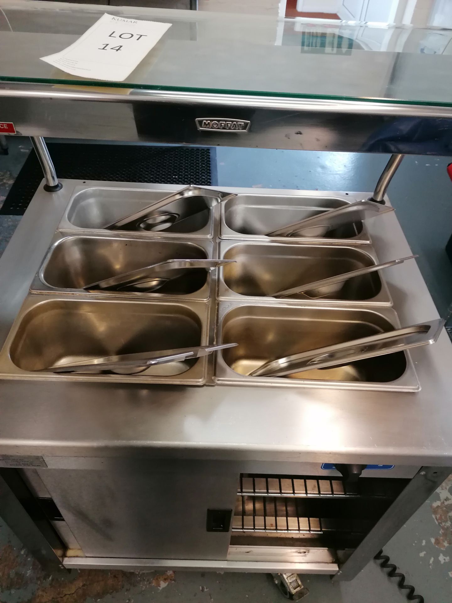 Moffat VCBM2 versicarte plus bain marie /six pot /hot cupboard /over heat lamp - Image 4 of 6