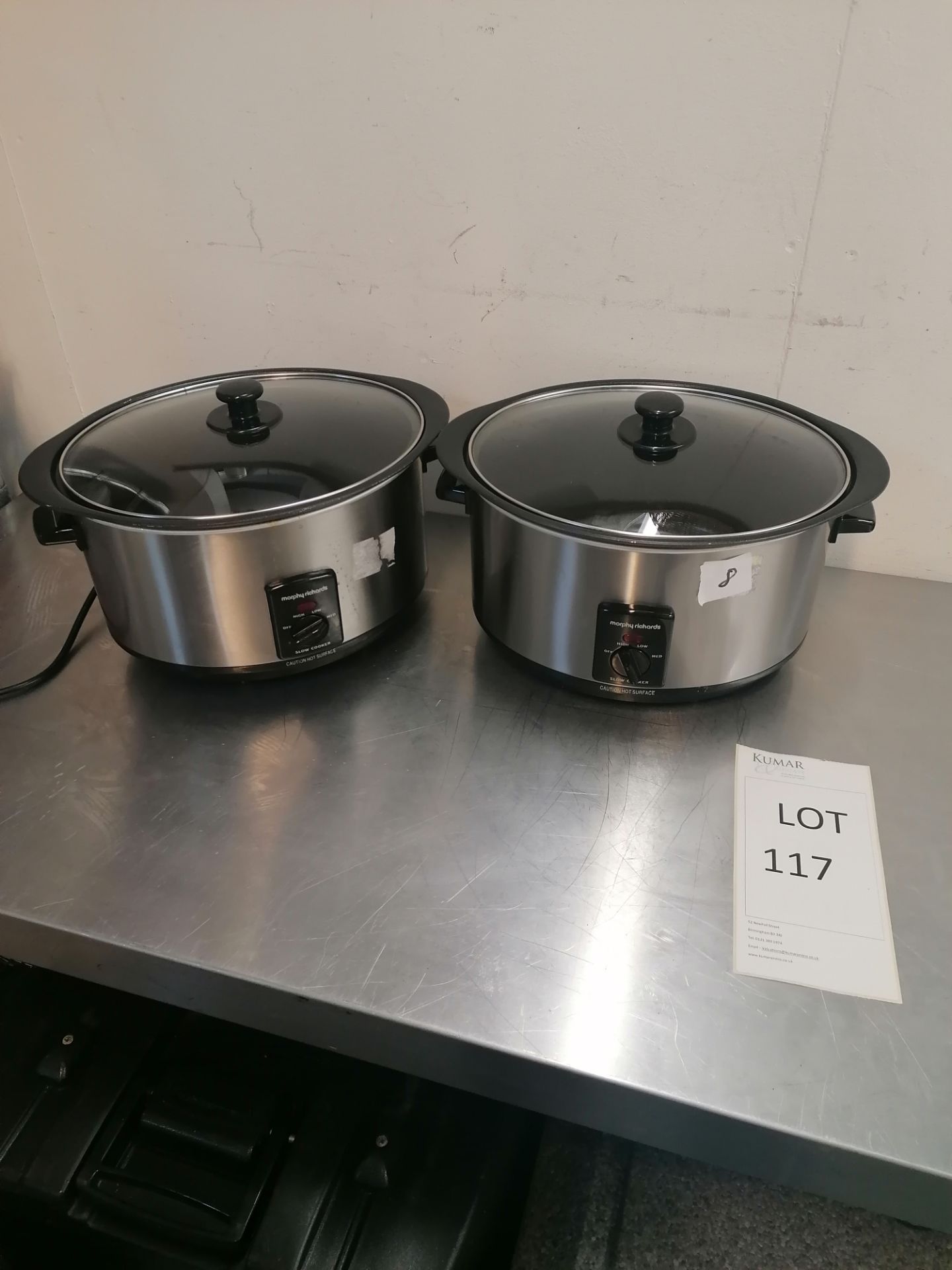 2 x Morphy richards 48705 slow cooker