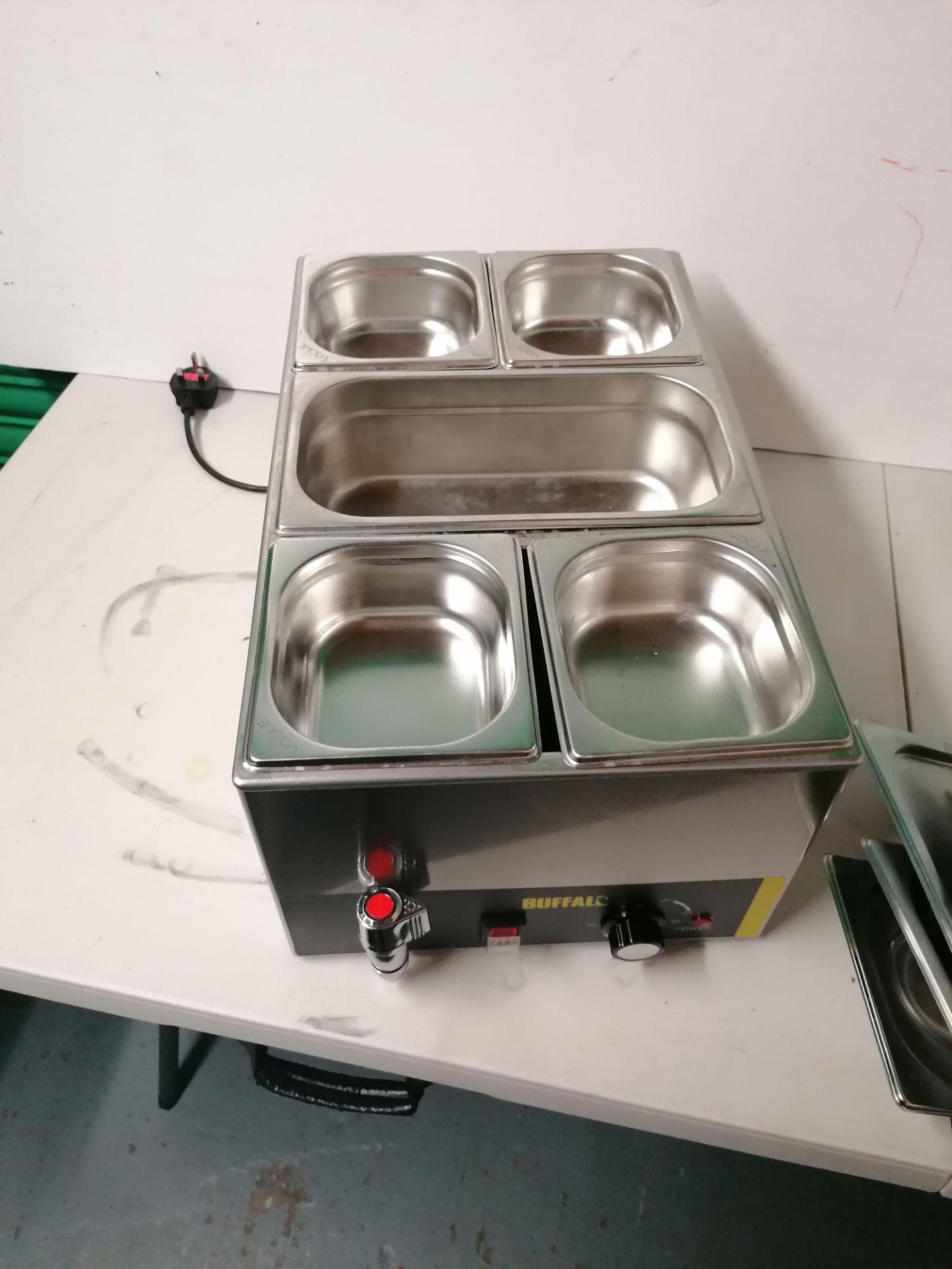 Buffalo bain marie with taps and pans - Image 4 of 5