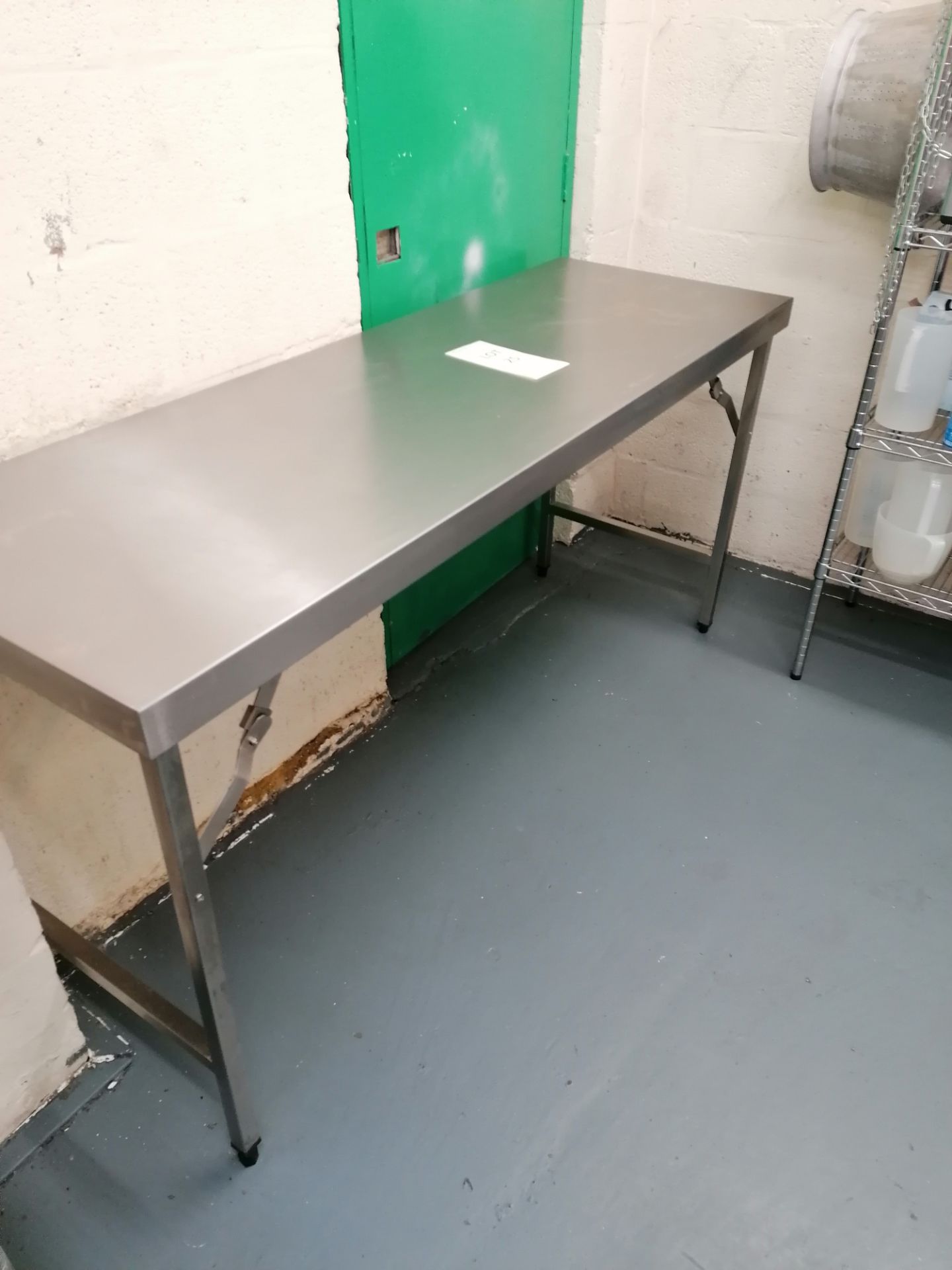 Vouge S/S foldable Prep Table 180cmx60cmx90cm contents not included