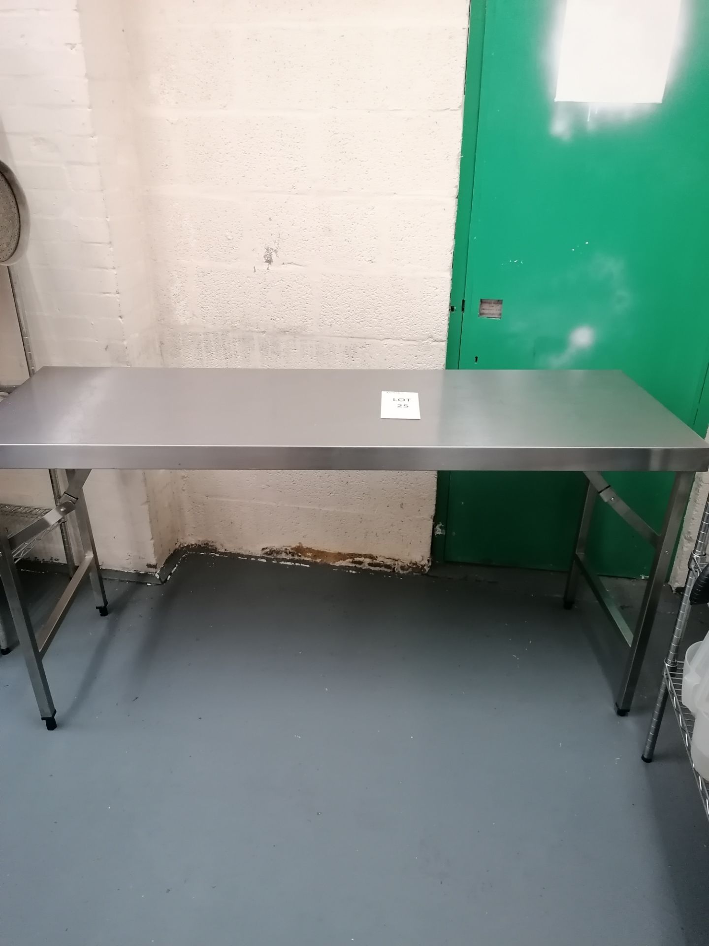 Vouge S/S foldable Prep Table 180cmx60cmx90cm contents not included - Image 2 of 4