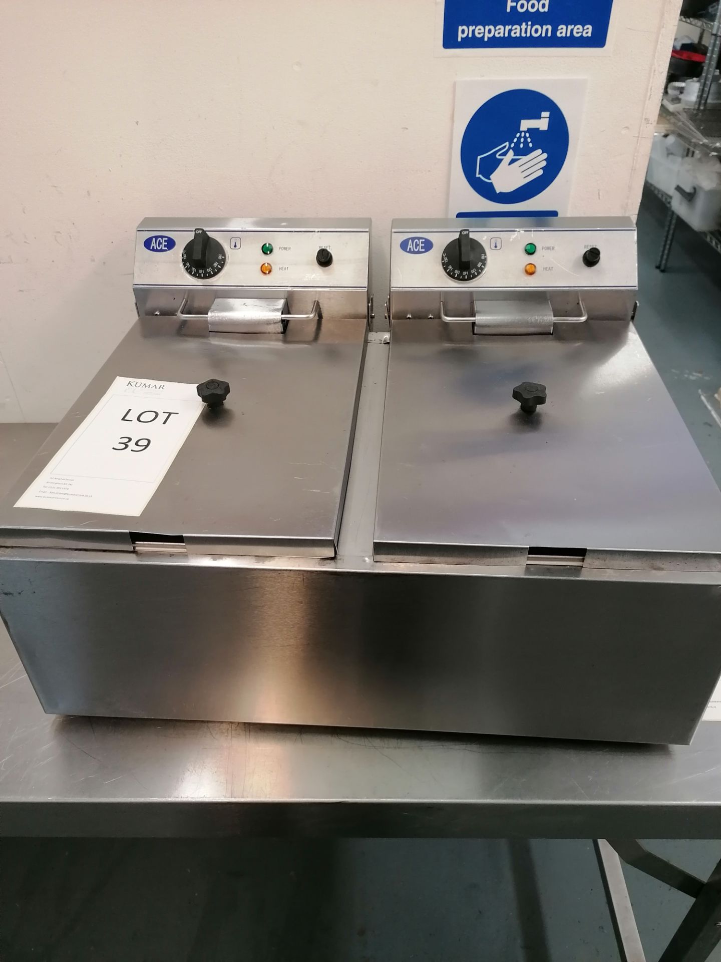 Ace AFD017S twin pot deeop fat fryer,Serial No.132302