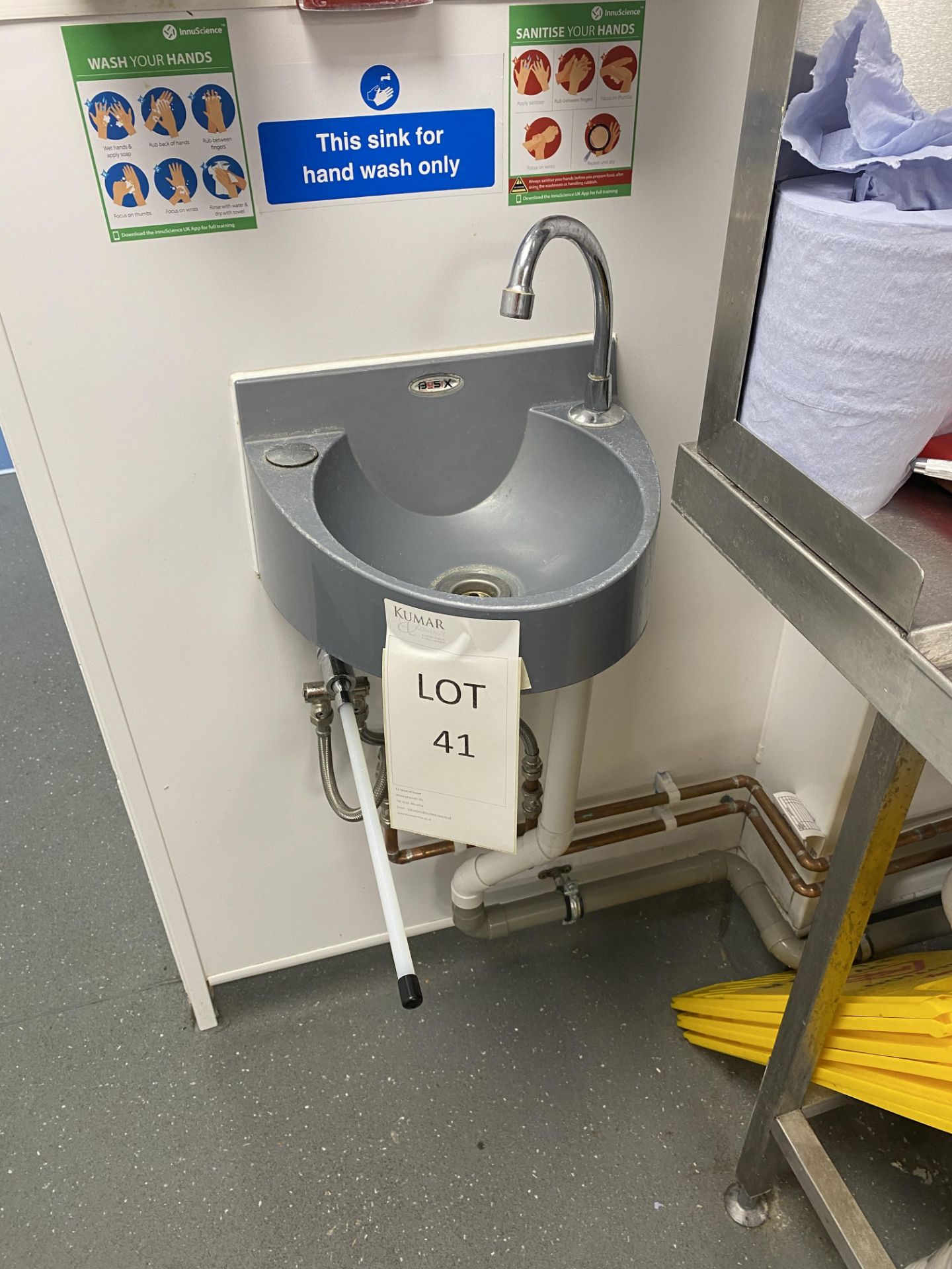 Pasix Knee Operated Hand Wash Basin (Will Require Disconnecting)