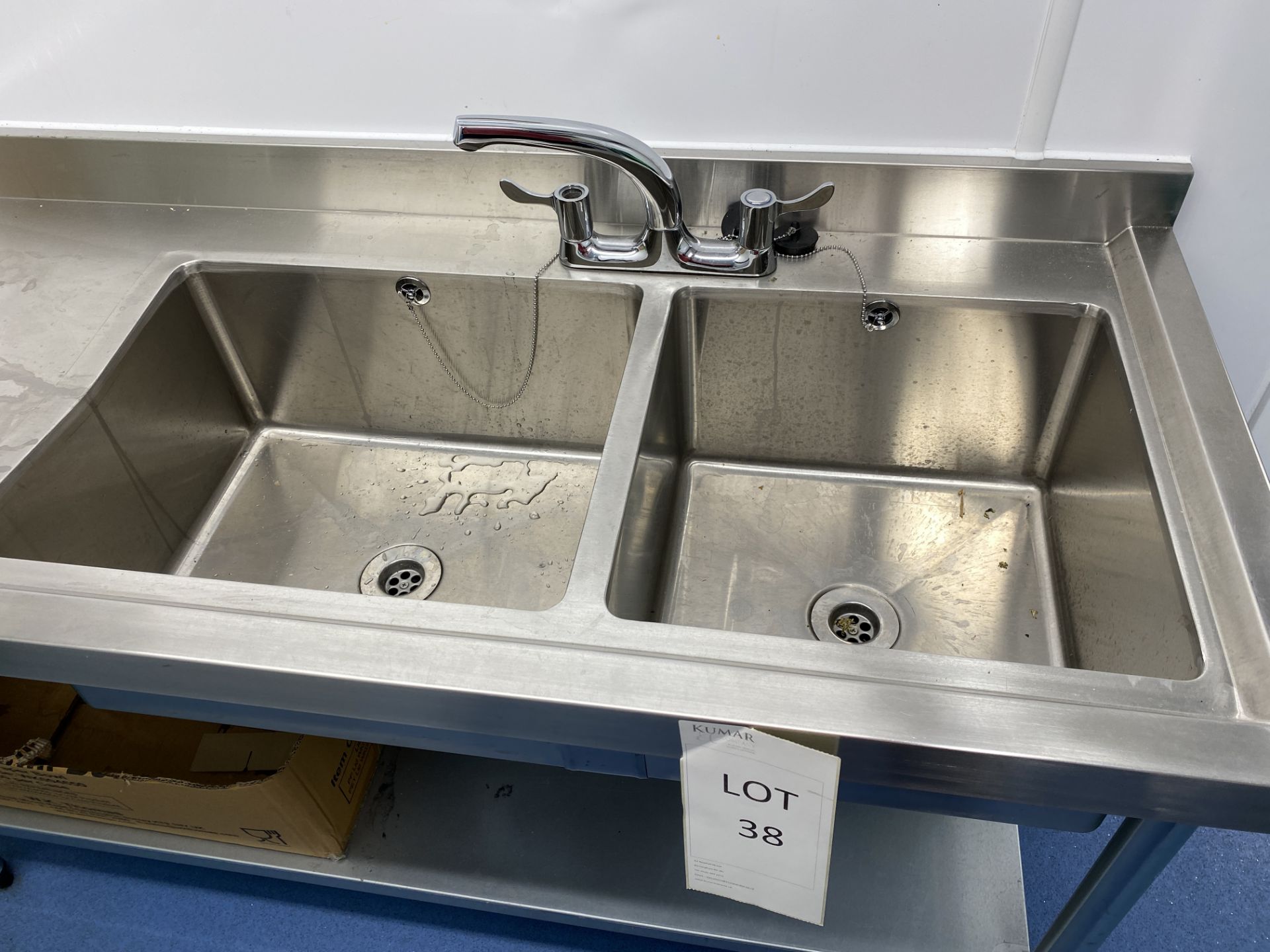 Vogue Twin Bowl Stainless Steel Sink with Mixer Tap - Dimensions W - 1500mm x D - 600mm x H - - Image 4 of 10