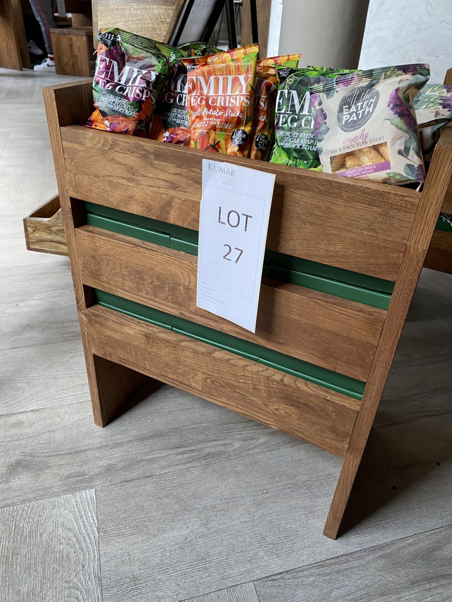 Solid Oak Merchandising Unit (Contents not included) Size H- 660mm x L - 520mm, W - 300mm - Image 2 of 2