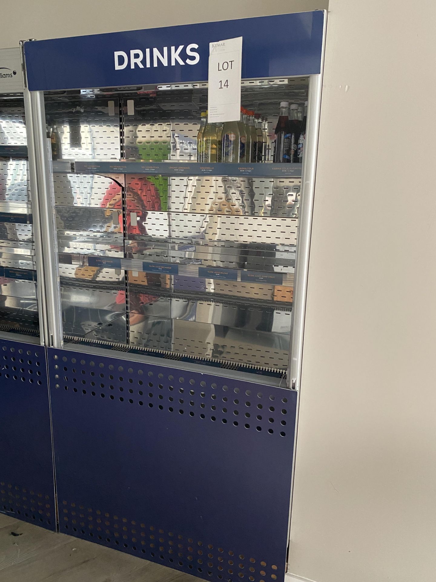 Williams Slimline Gem Multideck Food Merchandising Chiller Unit with Night Blind and IWC720/HC