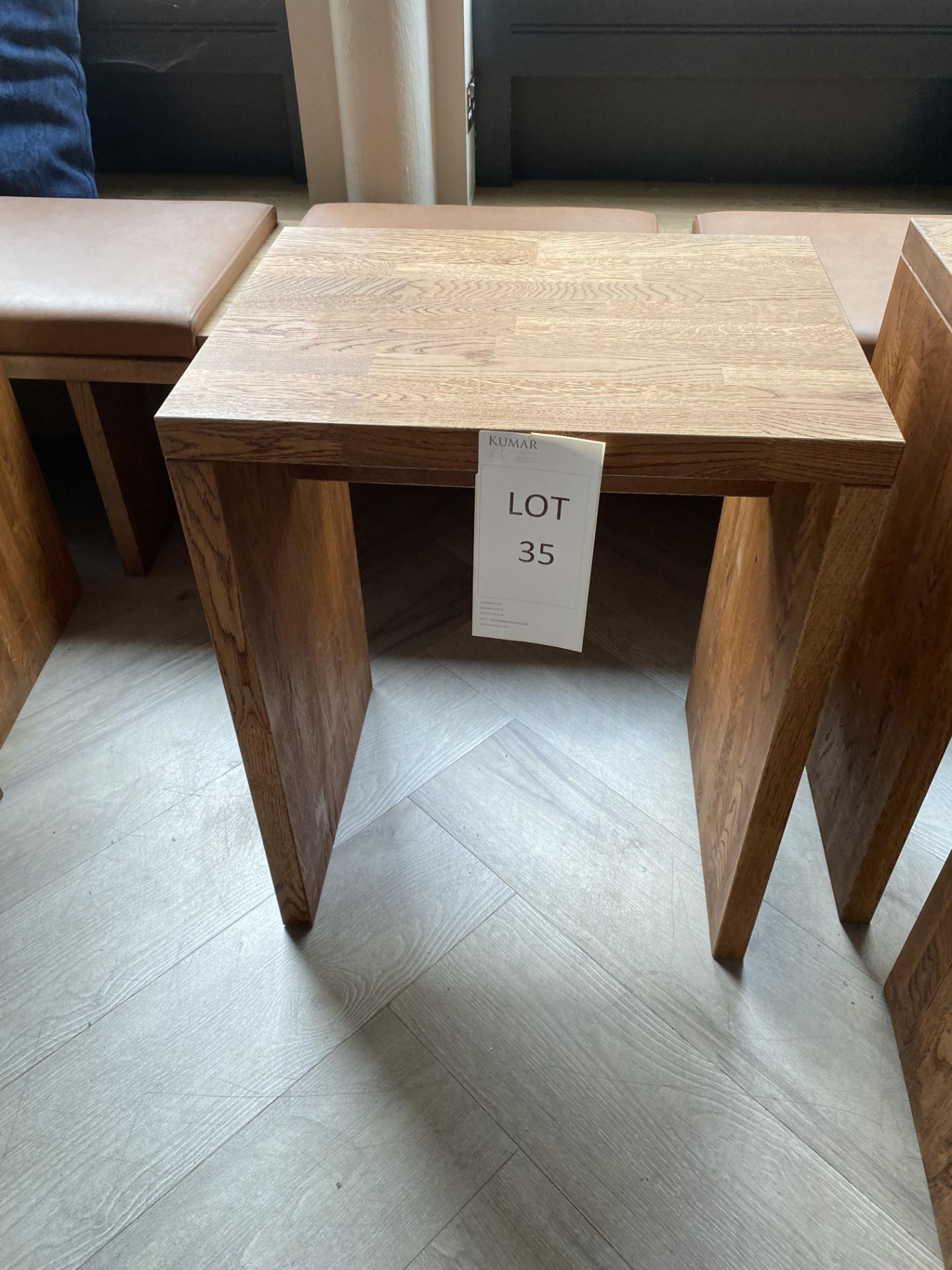 Oak Table - Dimensions; H -750mm L - 600mm, W - 450mm