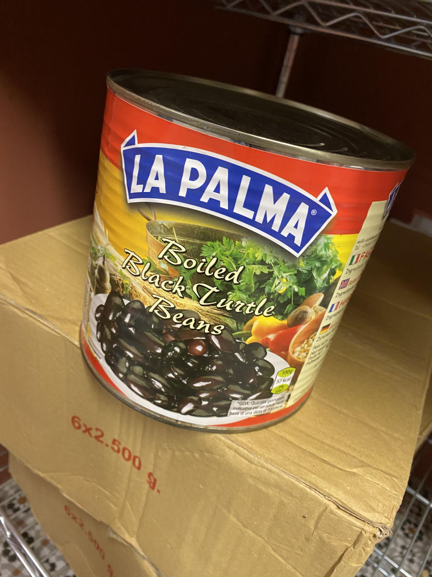 11: 2.5Kg La Parma Black Turtle Beans in Water, Best Before Date July 2022 RRP £11.99 Per Can