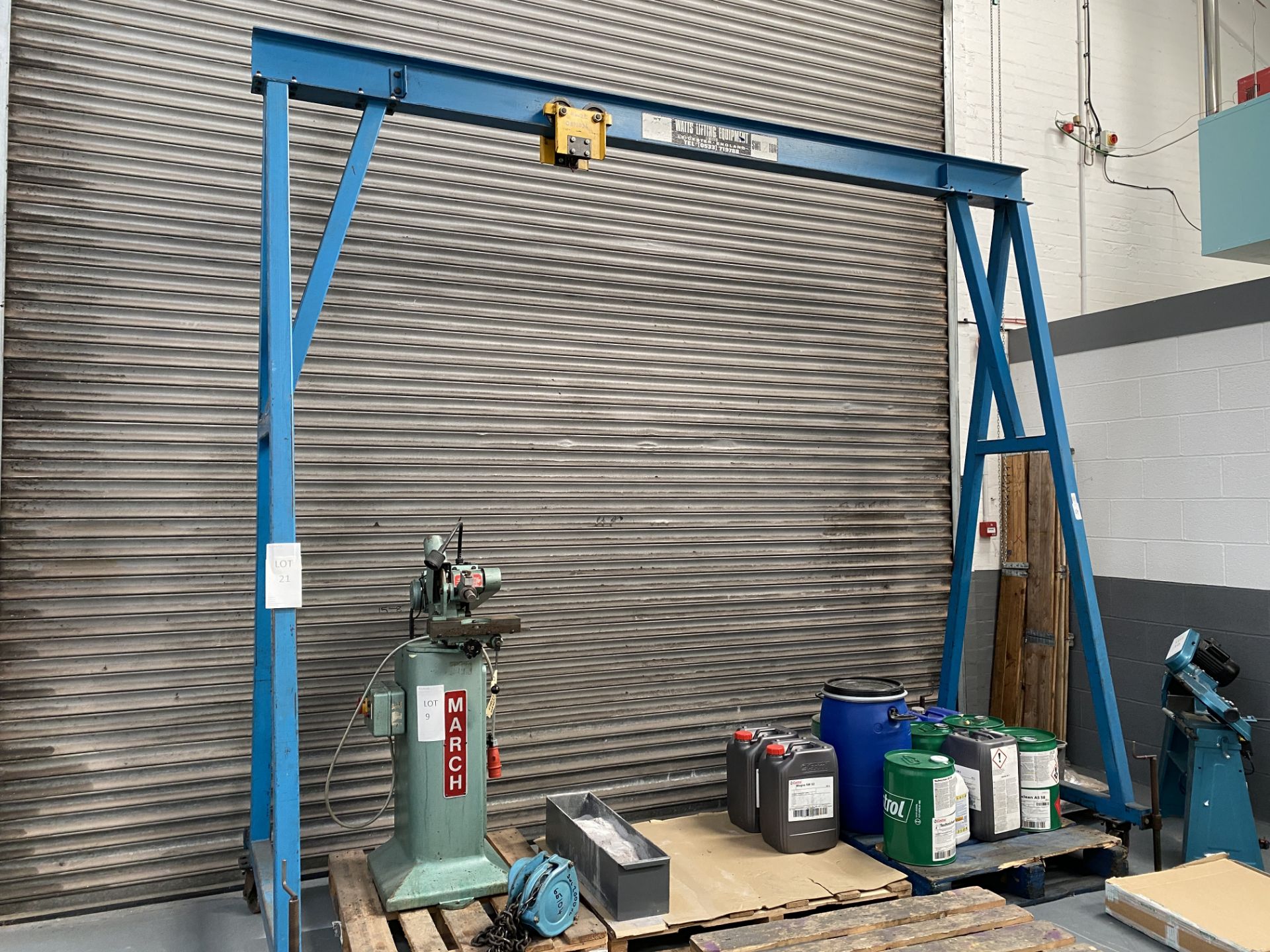 Watts Lifting Equipment, A Frame Lifting Gantry, SWL 2 Tons with chain hoist - Image 4 of 12