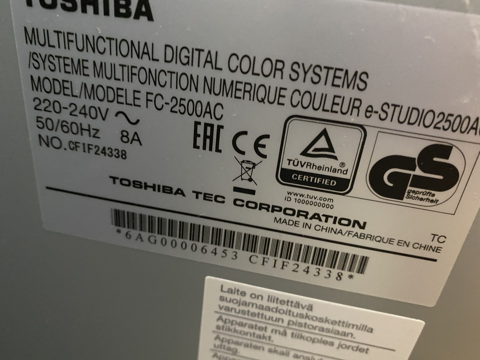 Toshiba Photocopier With Toners - Image 8 of 8