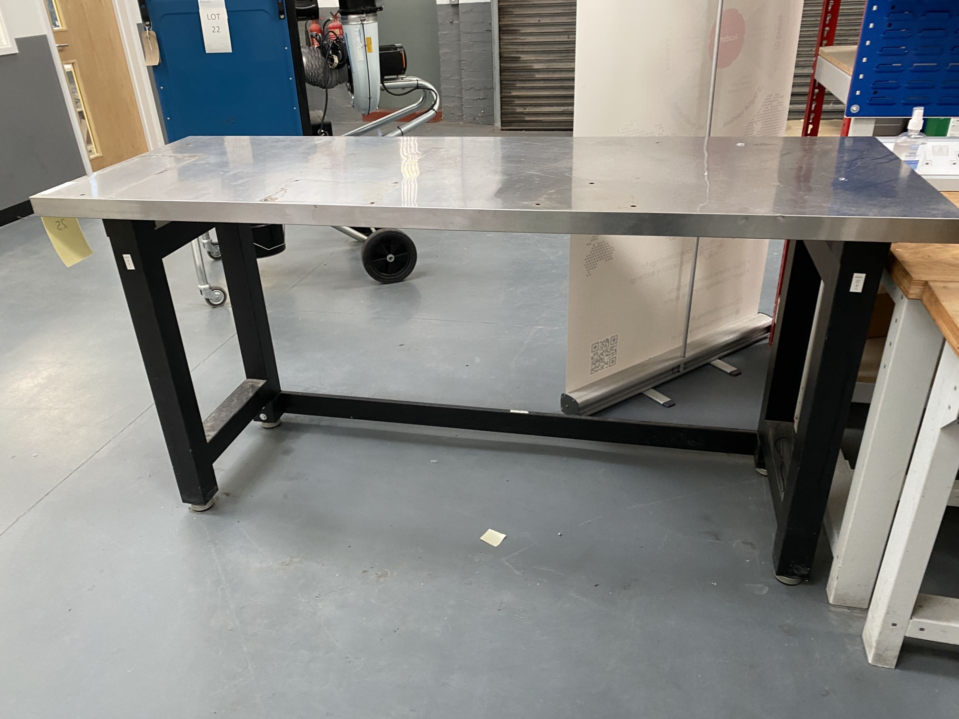 Stainless Steel Table Size - 1.83m X 0.63m x 0.96m - Image 2 of 2