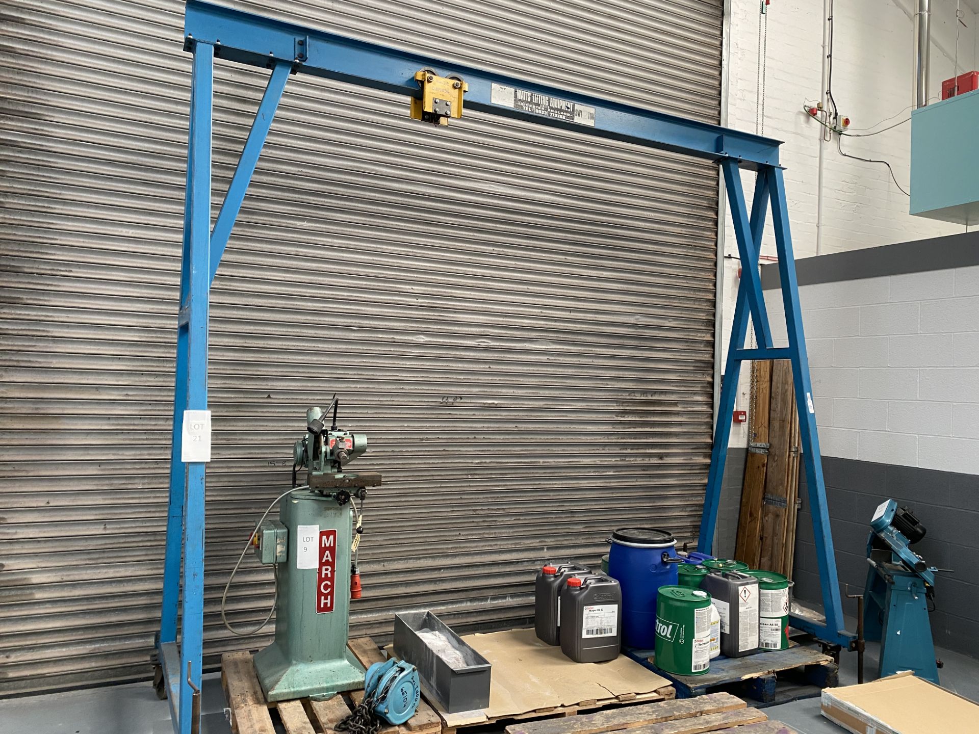 Watts Lifting Equipment, A Frame Lifting Gantry, SWL 2 Tons with chain hoist - Image 3 of 12