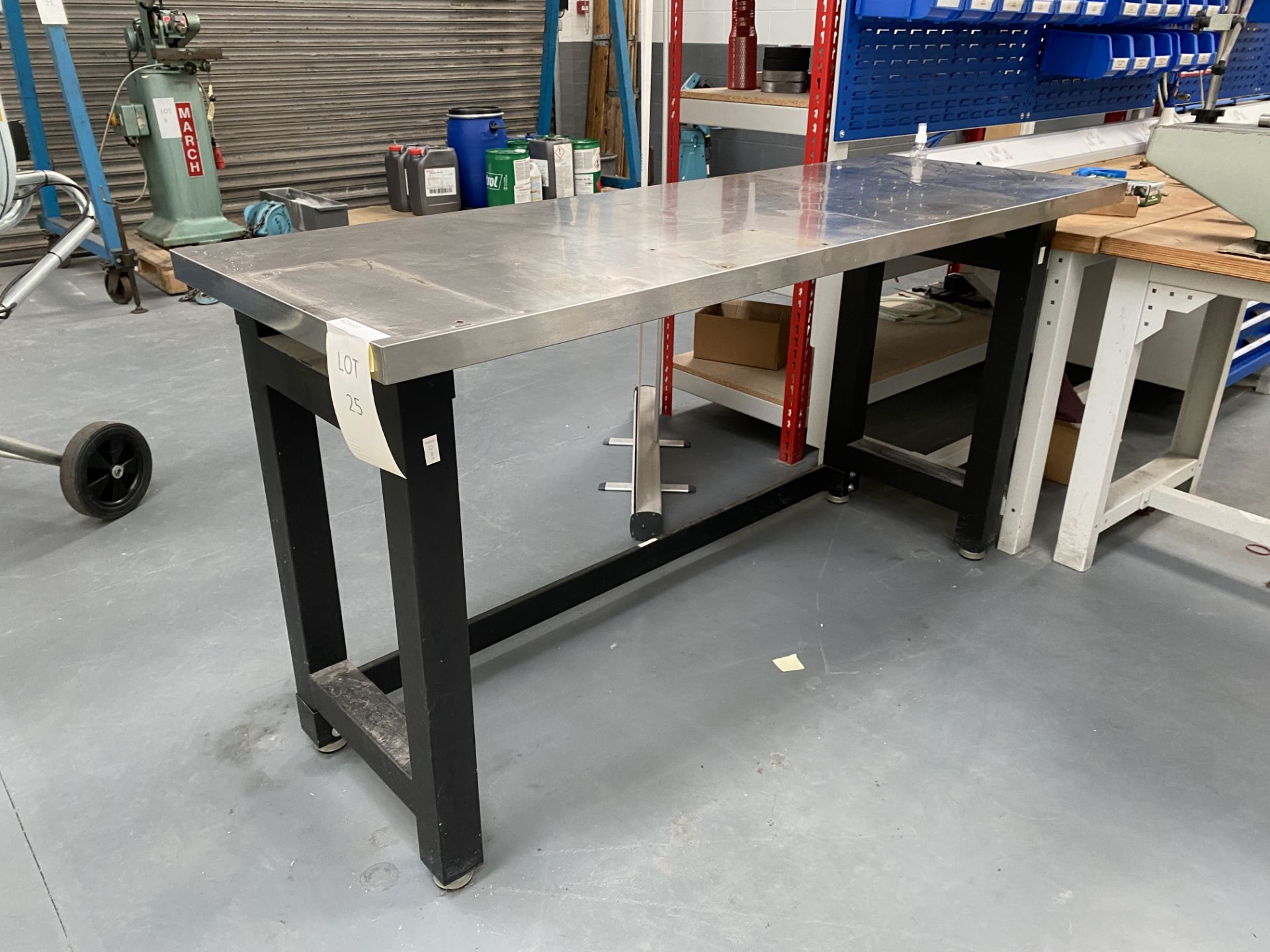 Stainless Steel Table Size - 1.83m X 0.63m x 0.96m