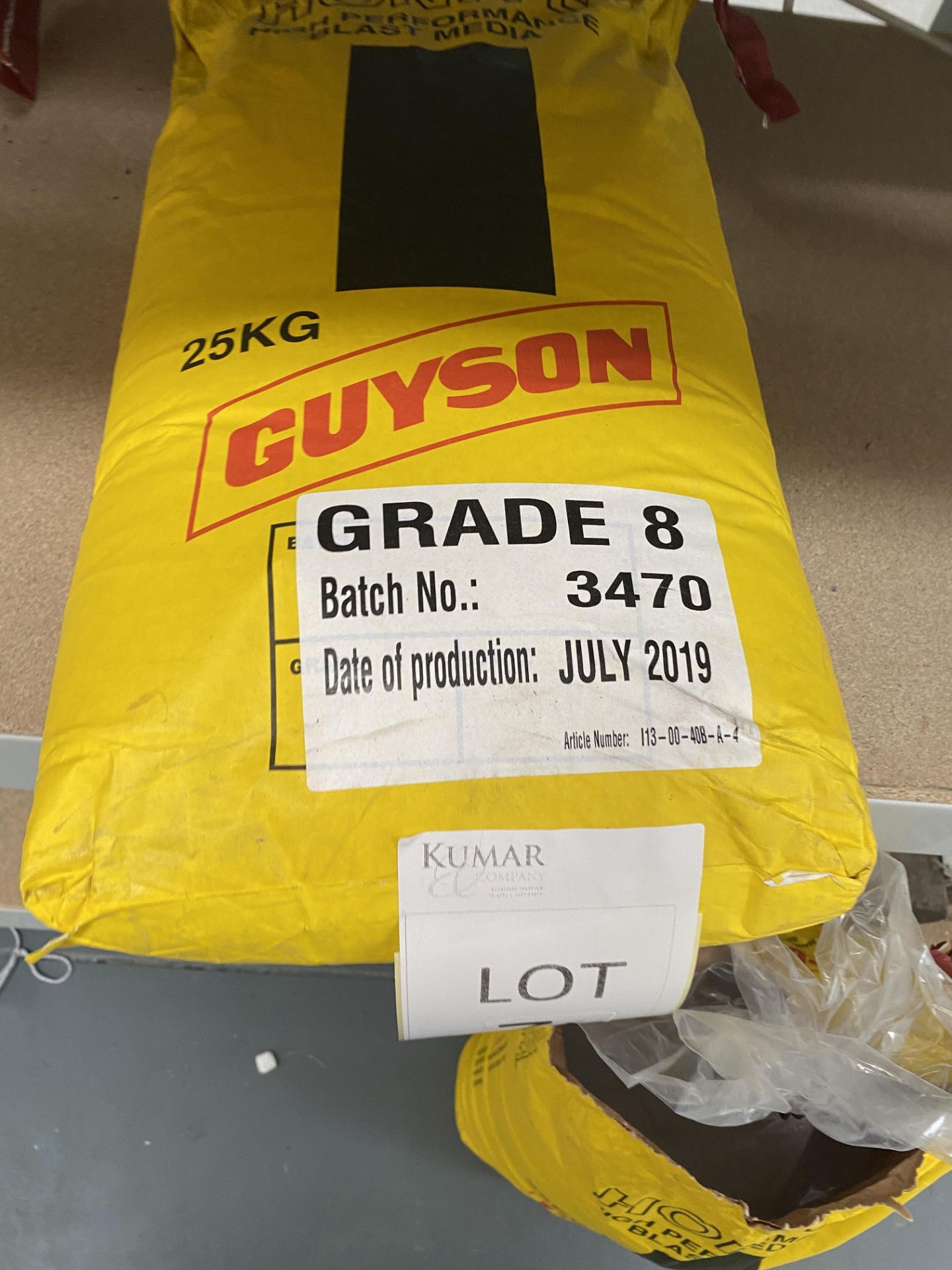 2: Guyson Grade 8 Honite High Performance Blast Media 25Kg Unopened - Image 5 of 5