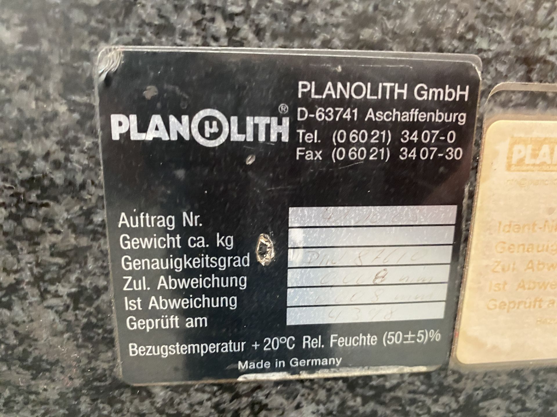 Planolith Granite Measuring Table Size 1000mm X 630mm - Image 5 of 7