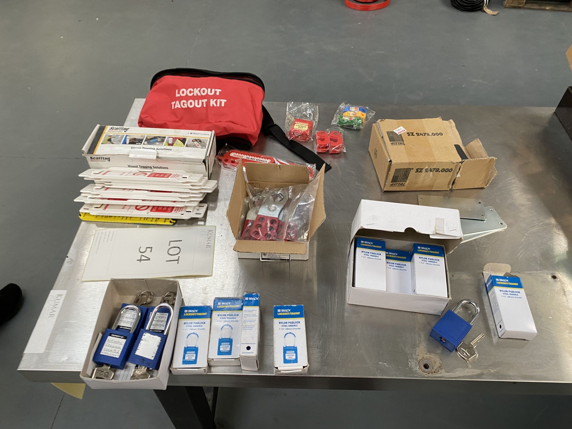 Quantity of Lock Out Tagout Kits Scafftag Tagging Solution & Brady Nylon Padlocks