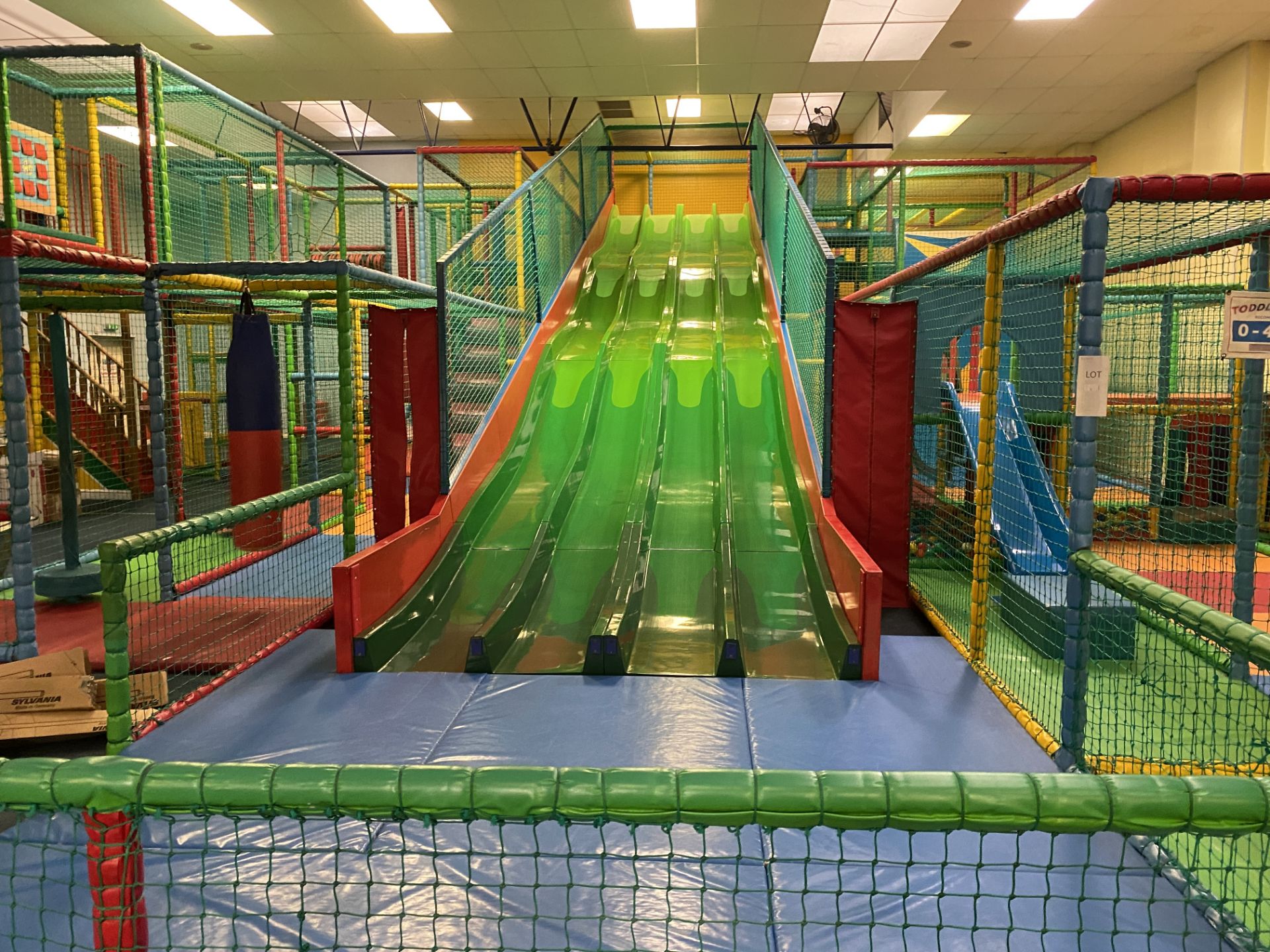 Complete Multi Tier Childrens Adventure Play System Comprising; Four Lane Slide, Single Vertical - Image 29 of 32