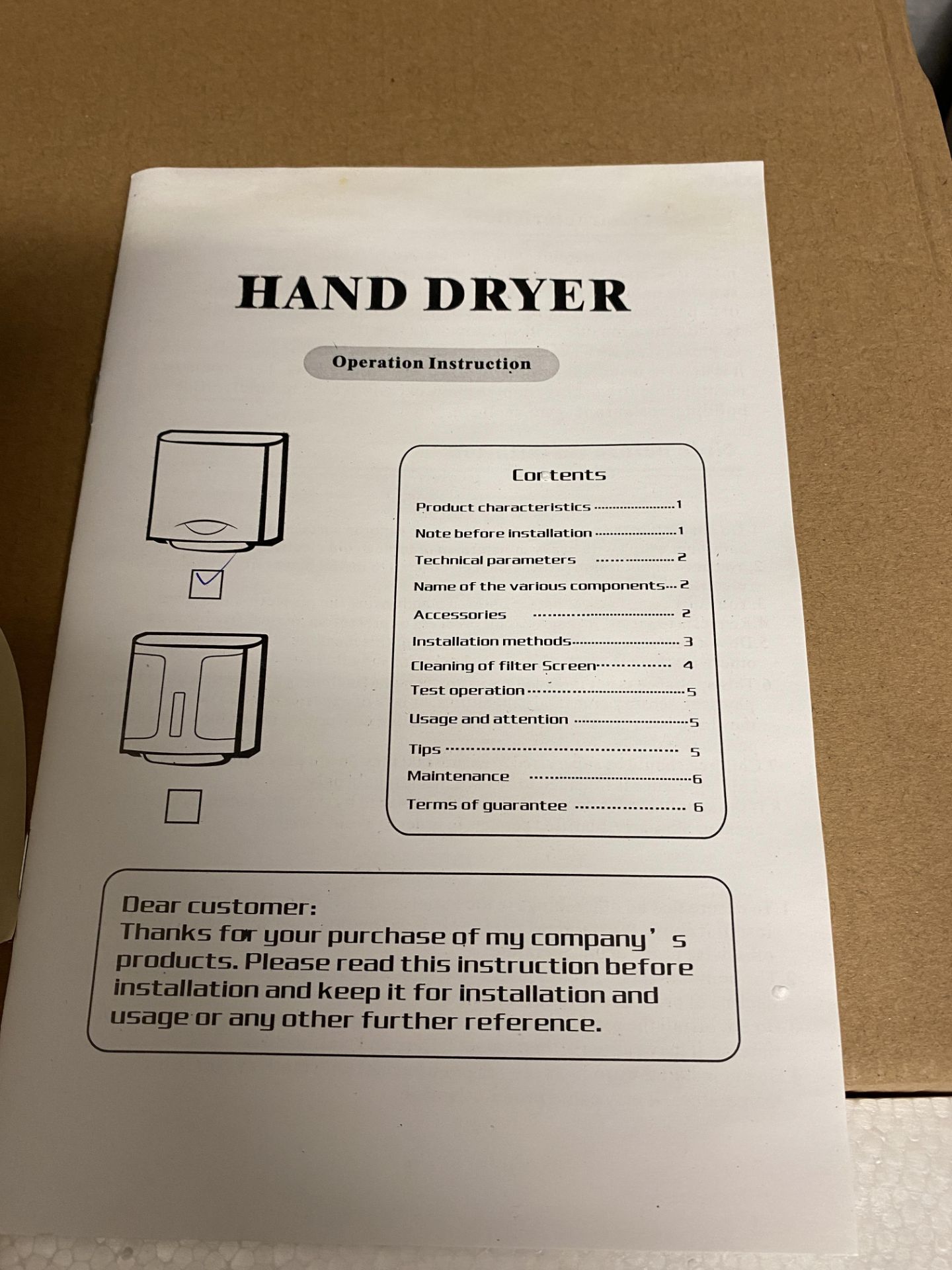 Blow Motion Hand Dryer (new in box)