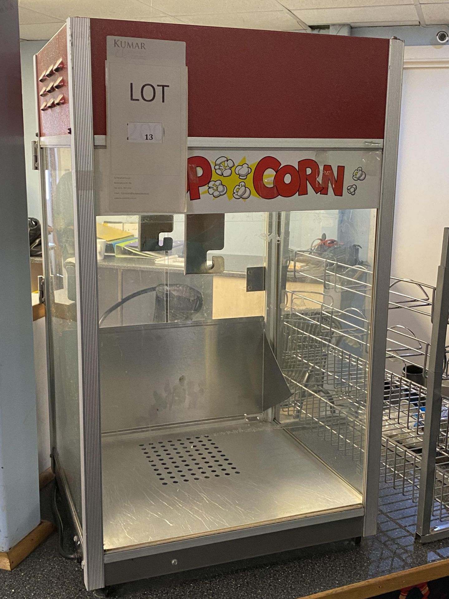 Medal Popcorn Machine, Kettle Missing, Made in USA (Spares or Repair)