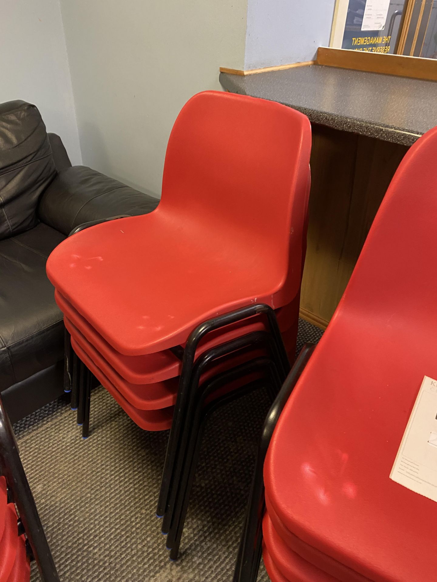 13x Red Plastic Chairs - Image 3 of 5