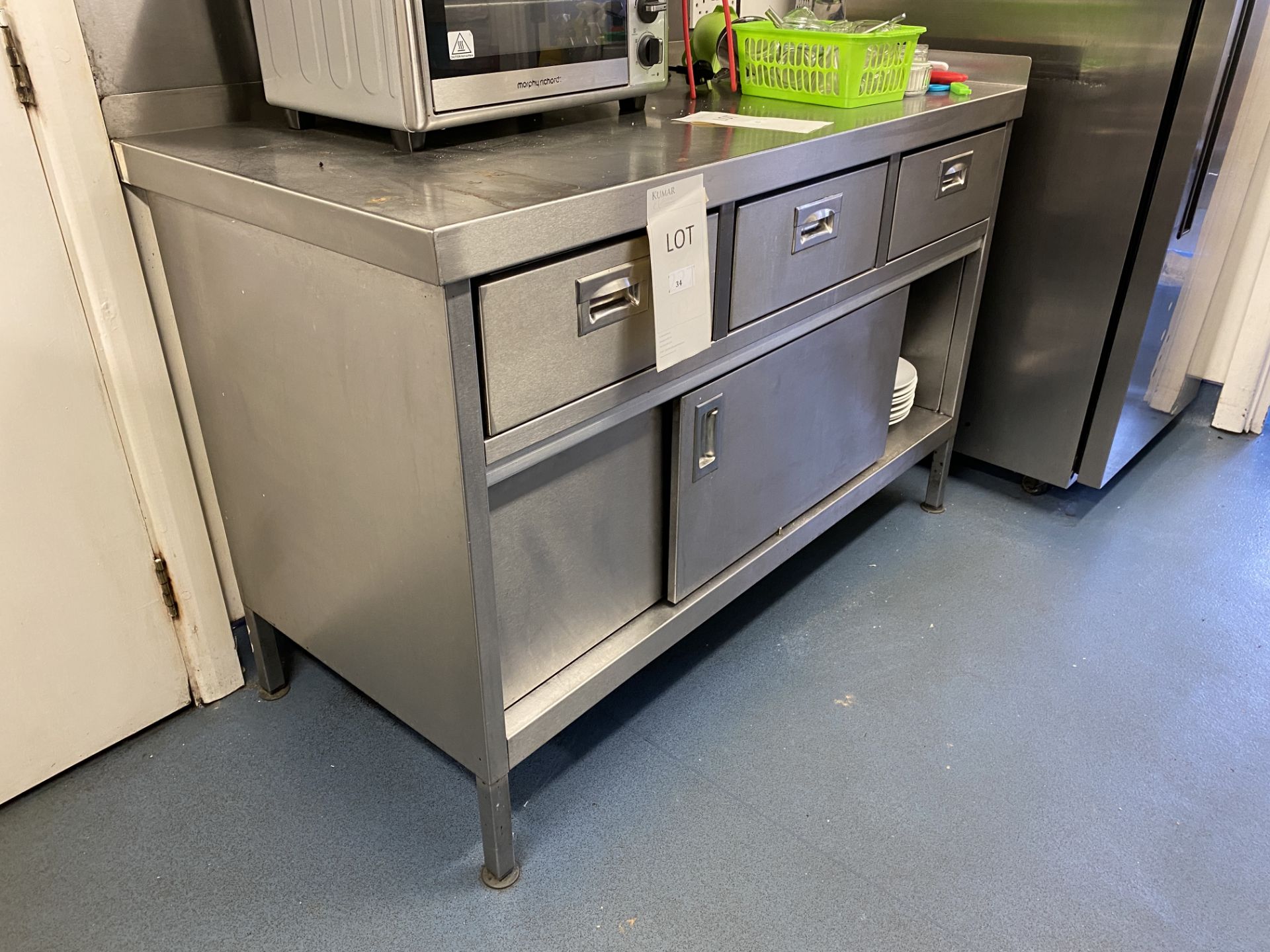 Stainless Steel Multi Drawer Unit (does not include ancilliary items or crockery)