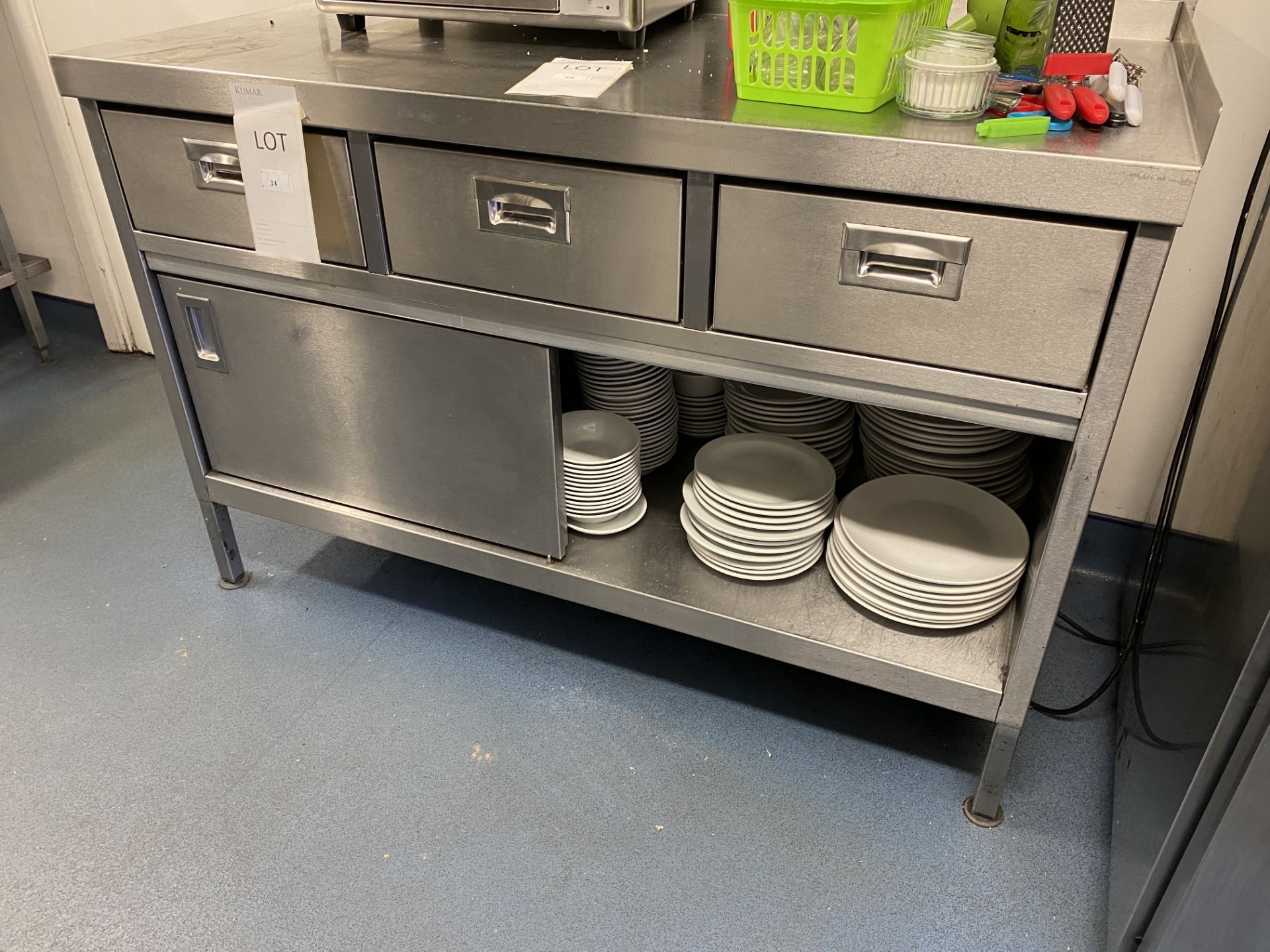 Stainless Steel Multi Drawer Unit (does not include ancilliary items or crockery) - Image 2 of 6