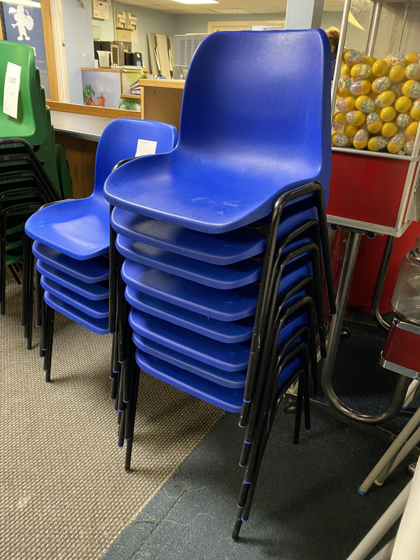 13x Blue Plastic Chairs - Image 3 of 3