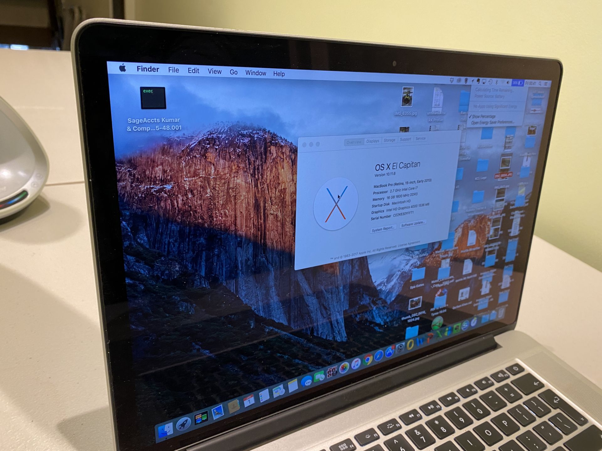 Apple Macbook Pro Retina 15" Early 2013 - Image 8 of 19