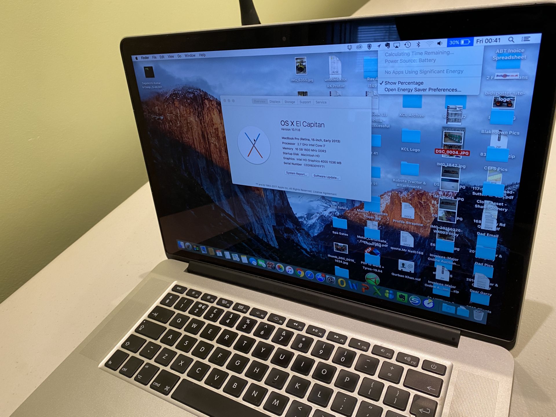 Apple Macbook Pro Retina 15" Early 2013 - Image 7 of 19