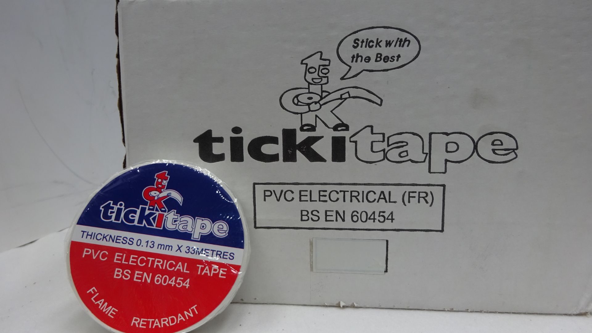 48 x TickiTape PVC Electrical Tape AT007 19mm x 33m per roll