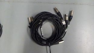 5 x 2m XLR M - XLR F Cable