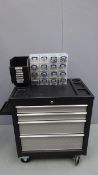 Portable Tool Box on Wheels, 16 Plastic Tidy Screw Organiser Boxes, Selction of Nuts & bolts for
