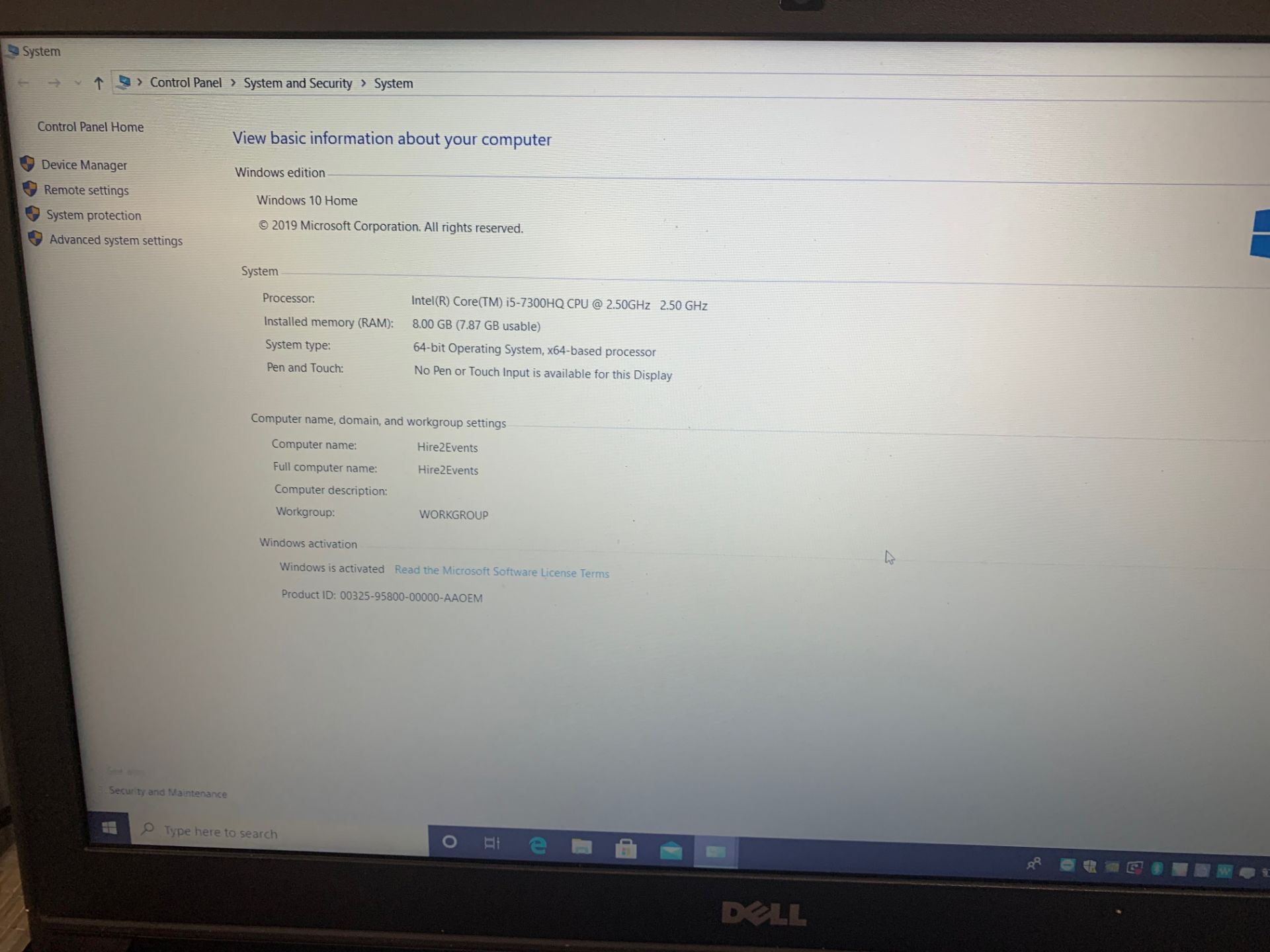 Dell i5 15.5" Screen 8 GB Microsoft Professional Plus 2016 c/w mouse, power lead and flight case - Image 5 of 6