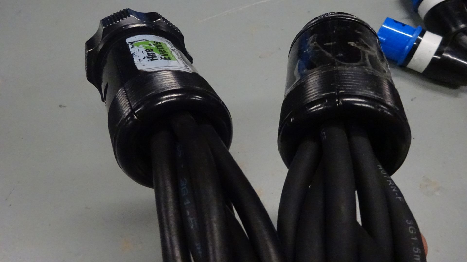 2 x Male Socapex to 6 Female 16amp Plus Female Socopex to Male 16 amp Cables - Image 3 of 4