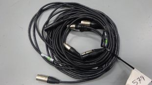 5 x 3m XLR M - XLR F Cable