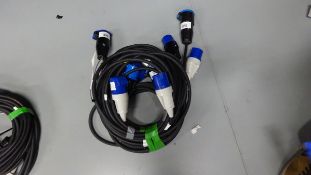 5 x 5m 16am Male - 16amp Female Power Cable