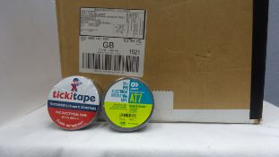 132 x Grey TickiTape & Advance Electrical Tape Grey 19mm x 33m per roll
