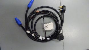2 x 3m 13amp plug to Powercon
