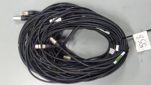 5 x 10m XLR M - XLR F Cable