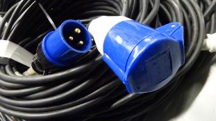 5 x 20m 16amp Male - 16amp Female Power Cable