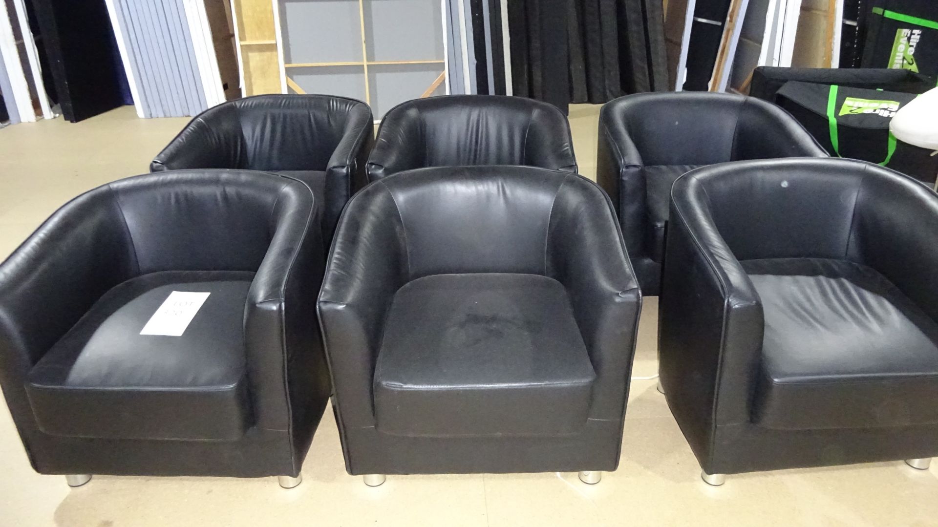 6 x Black Tub Chairs