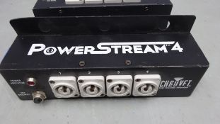 4 x Chauvet Power Stream 4 Powercon Splitters 1 in 5 out
