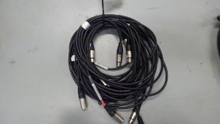 5 x 5m XLR M - XLR F Cable