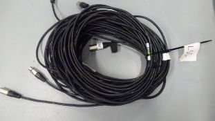 5 x 10m XLR M - XLR F Cable