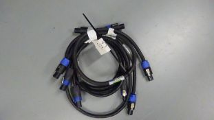 4 x Short Link Speakon Cable NL4